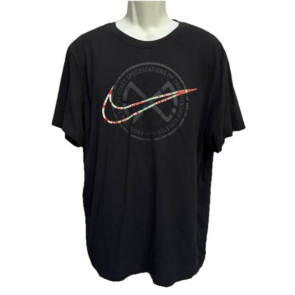 Nike Dri-Fit Graphic Logo Black/Gray Short Sleeve‎ Athletic Shirt Size XL - Picture 1 of 6